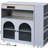 Kitchen Island On Wheels With LED Lights,Power Outlets And 2 Fluted Glass Doors-336422743