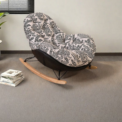 Chaise berçante ergonomique en chenille