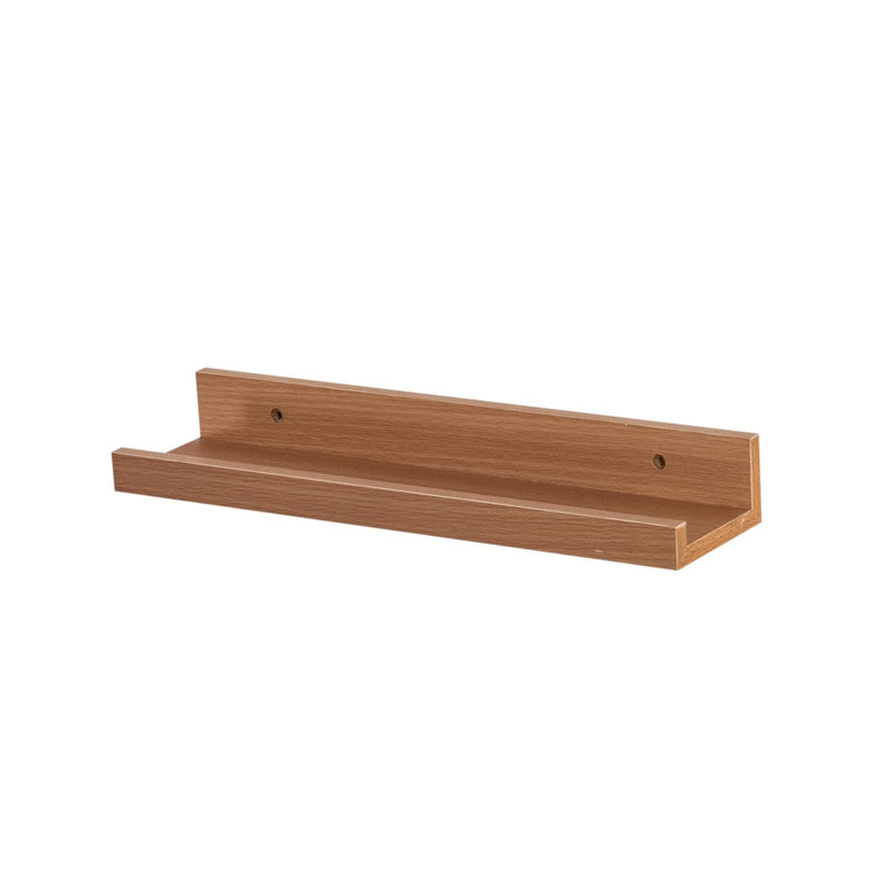 Harbour Housewares - Floating Picture Ledge Wall Shelf, 4.5cm H x 32.5cm W x 8.5cm D, Brown