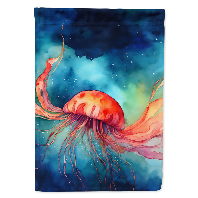 Drapeau de jardin méduse