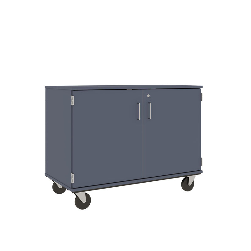 Armoire de rangement mobile à 4 compartiments avec portes verrouillables, Tsunami