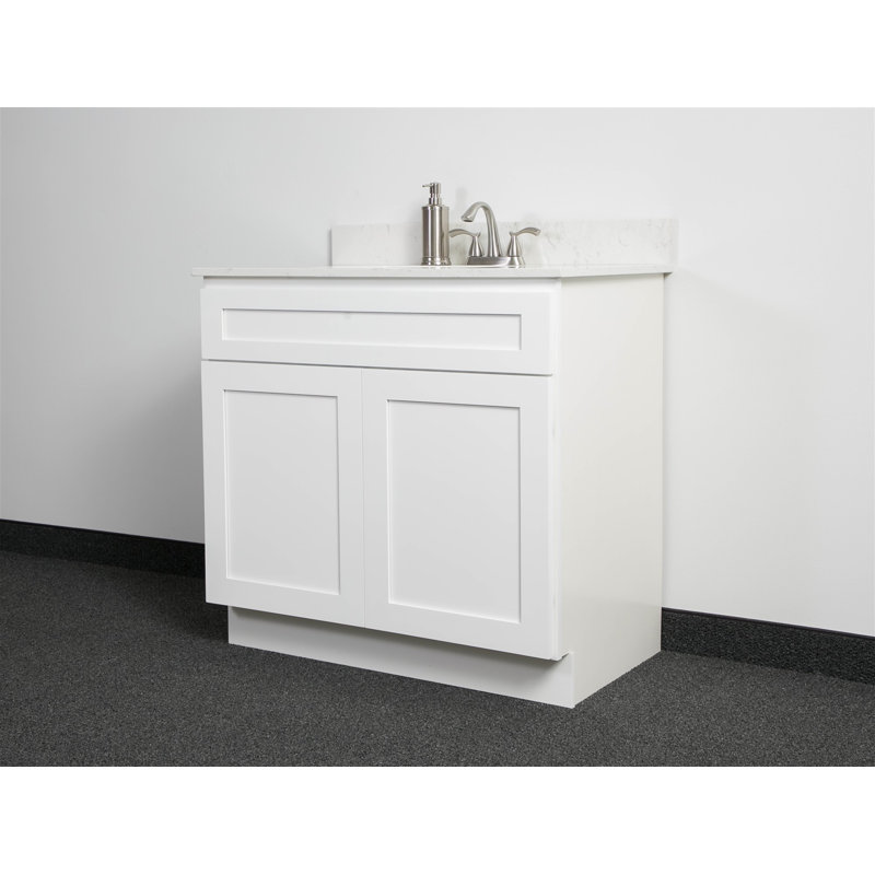 White 36'' Single Freestanding Bathroom Vanity Base