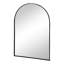 Miroir mural avec cadre en métal arqué noir, s'adapte à tout style de décoration intérieure 24 po x 36 po pour transformer votre chambre à coucher