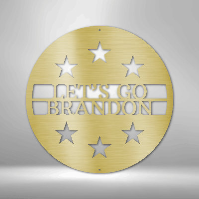 Décoration murale en acier personnalisable, monogramme «Let Go» en acier