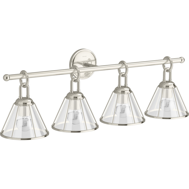Terret 32½-In Four-Light Sconce, Polished Nickel