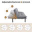 Canapé-lit convertible avec futon: canapé en mousse viscoélastique avec accoudoirs et dossier réglables pour le salon, le bureau et l’appartement - Assemblage facile-681371348