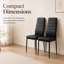 Ensemble de chaises de salle à manger de style moderne pour 4 personnes en similicuir confortable