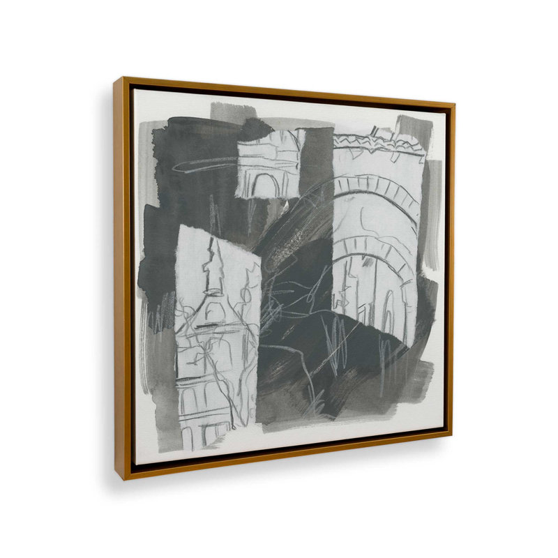 «Street Shadows II» par June Erica Vess, reproduction d'art sur toile, H 20 po x l 20 po, Doré