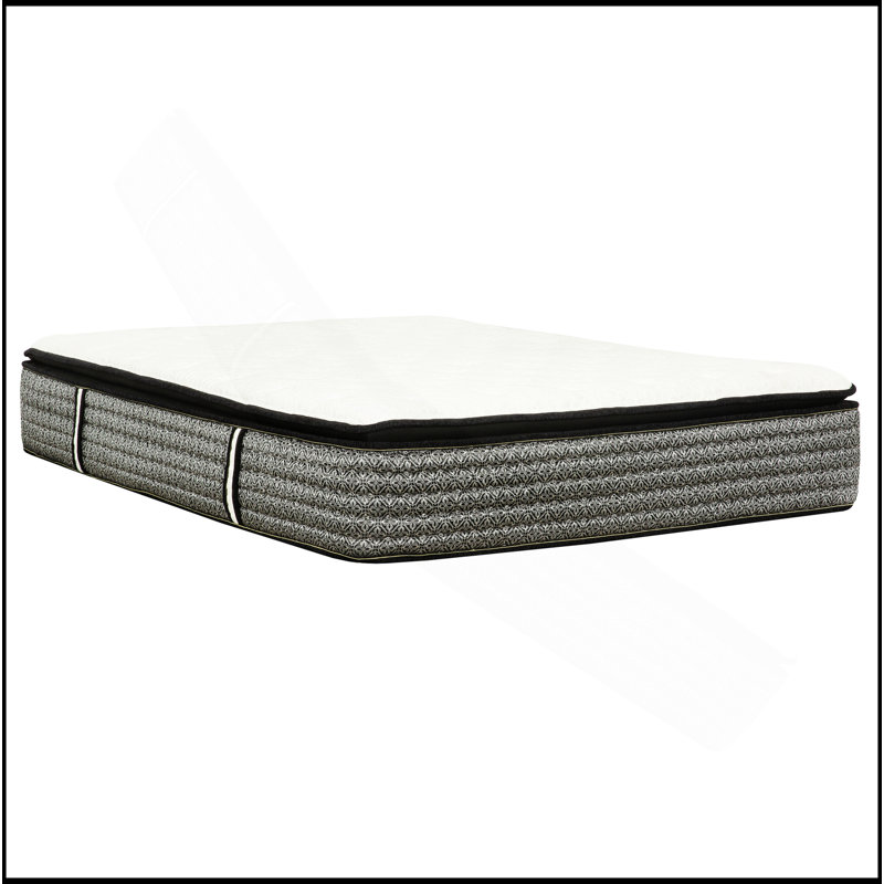 Premium 14 In. Full Size Pocket Coil Hybrid Mattress, Super Plush Gel Memory Foam Mattress For Comfort Sleep, White/Gray
