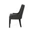2 chaises de salle à manger rembourrées gris foncé - design moderne, capitonnage sans couture, pieds fuselés, paire de tissus à assembler de style contemporain, dossier,