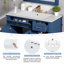 Meuble-lavabo de salle de bain de 36 pouces (91 cm) avec 4 tiroirs de rangement et porte à fermeture en douceur-1106623999