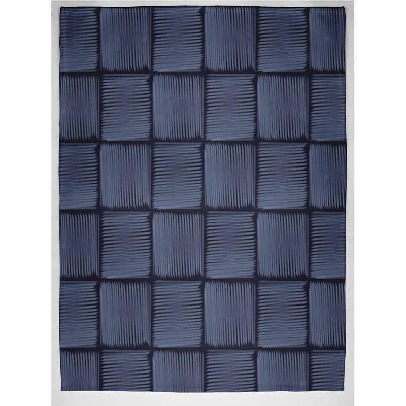 Schulman Plain Weave / Muslin Throw Blanket, Navy