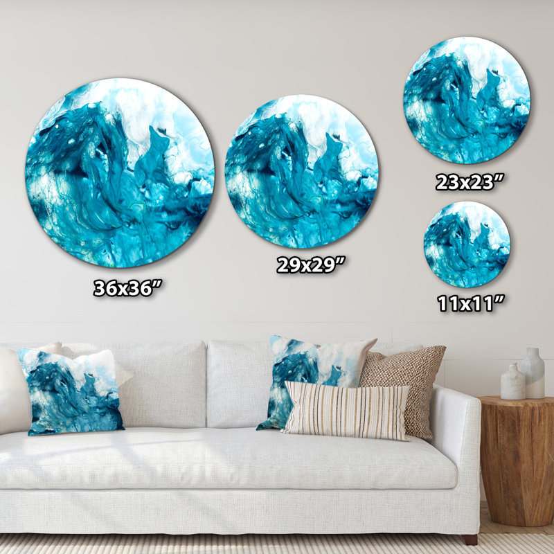 Turquoise liquide - impression sans cadre, H 11 po x l 11 po