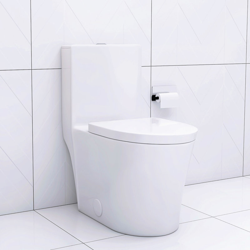 Toilette allongée avec chasse d'eau haute performance et système de chasse avancé en porcelaine, White