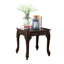 Table basse et table de bout en cerisier foncé 3 pièces, style fleuri, rectangulaire, rectangulaire pour le salon, avec détails élégants