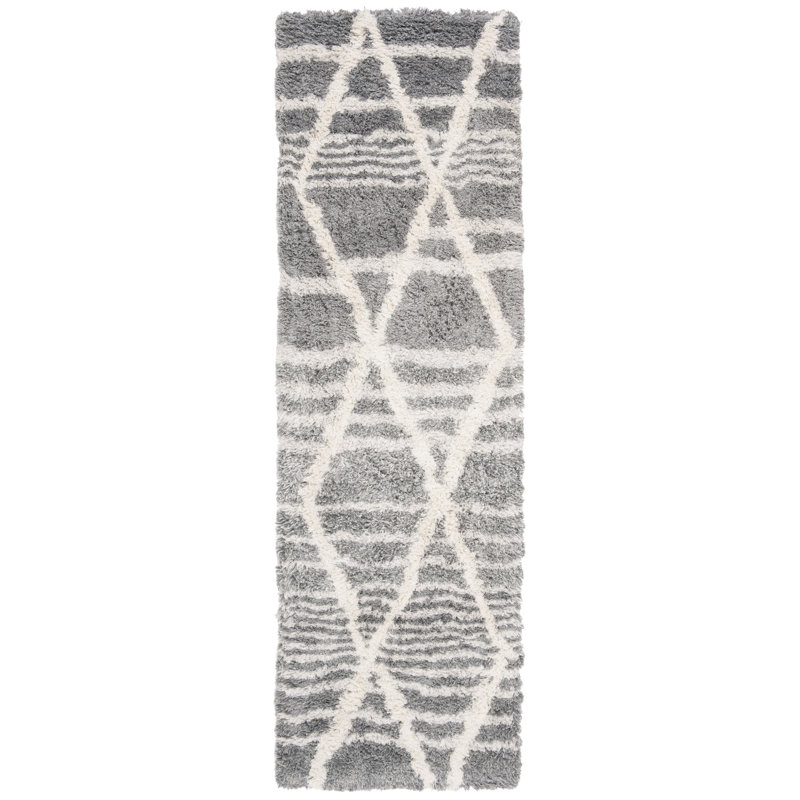 Probst Hand Tufted Wool Geometric Rug, Runner 2'3" x 8'