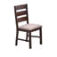 2 chaises de salle à manger en cerisier antique, dossier en bois massif et coussin de siège en tissu fiable respirant