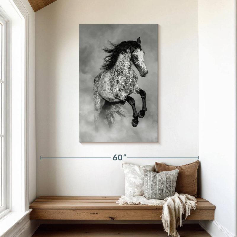 Ronce noir et blanc Appaloosa, H 45 po x l 30 po