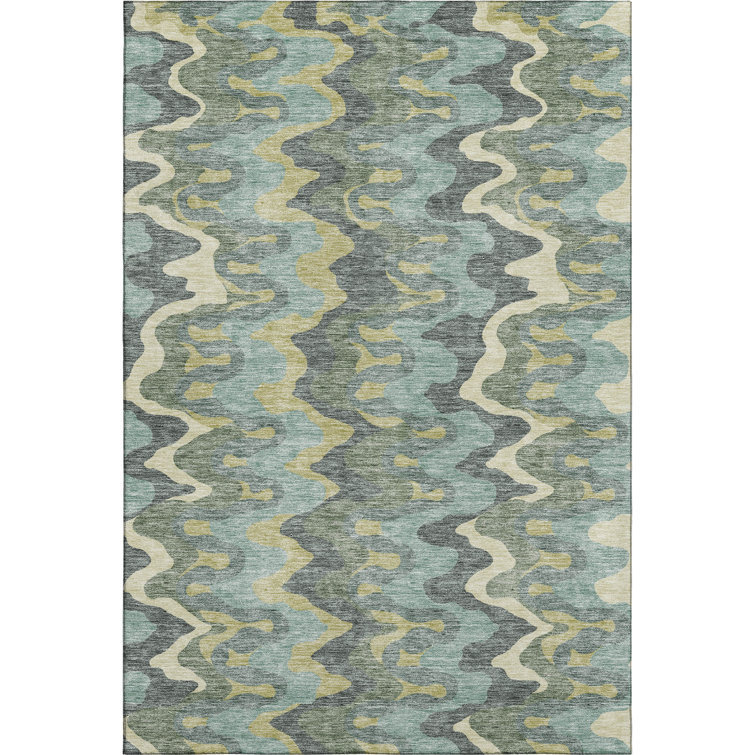 Premium Machine Washable Prisco Sage Rug