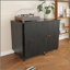 Table de machine à coudre pliable de 57,5 po avec roulettes verrouillables, station de bricolage avec tablettes, bacs et armoire, armoire de couture réglable / bureau pour la maison, la chambre à coucher et la salle de bricolage (noir)-133598340
