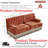 Luxury Red Brown Velvet Chesterfield Sofa - Button Tufted & Tassel Skirt, Modular & Easy Assembly,  for Living Room-660594243