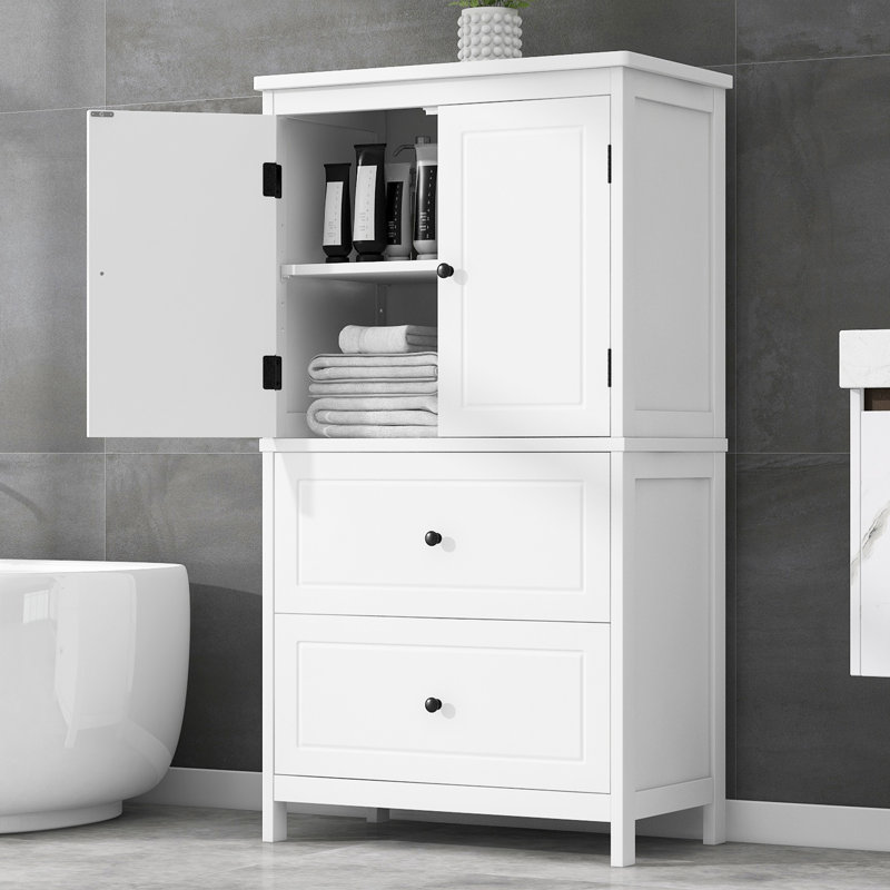 Armoire de rangement pour salle de bain, Blanc