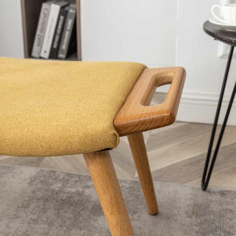 Janaesha Upholstered Ottoman, Yellow