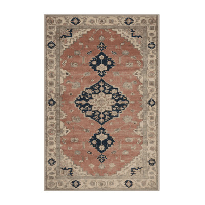 Machine Washable Overdyed Brown Area Rug