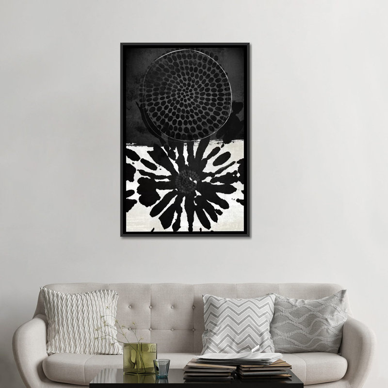 Dot Dotal par Nikki Chu - imprimé, H 48 po x l 32 po x P 1,5 po, Cadre noir