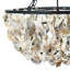 Lustre en métal et coquille d'huître drapée