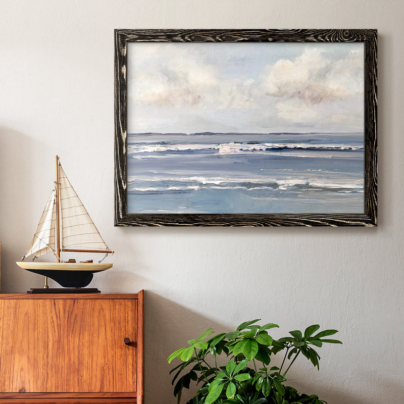 Serene Seascape, reproduction d'art sur toile, H 18 po x l 26 po, Noir