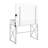 2 - Drawer Vanity Desk with Lighted Mirror and Stool in White and Chrome
