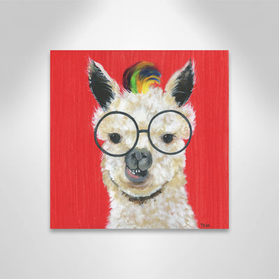 «Llama Lovely», art sur toile