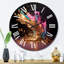 Horloge murale abstraite Sudden Joy - rose et or abstrait II-93380770