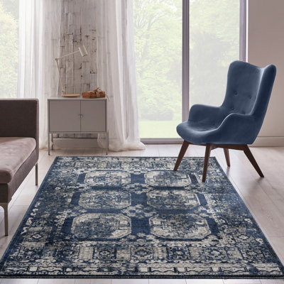 Tapis oriental bleu