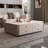 Rectangular rock board storage coffee table-110574469