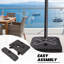 9' X 11' Rectangular Cantilever Umbrella With Weighted Base-1027569481