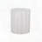 Charming Lightweight Concrete Outdoor Side Table with Fluted Design and Soft Wave Edge for Modern Spaces