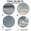 Golden Sunset Aerial View Waves - Coastal Beach Round Metal Wall Art-860618642