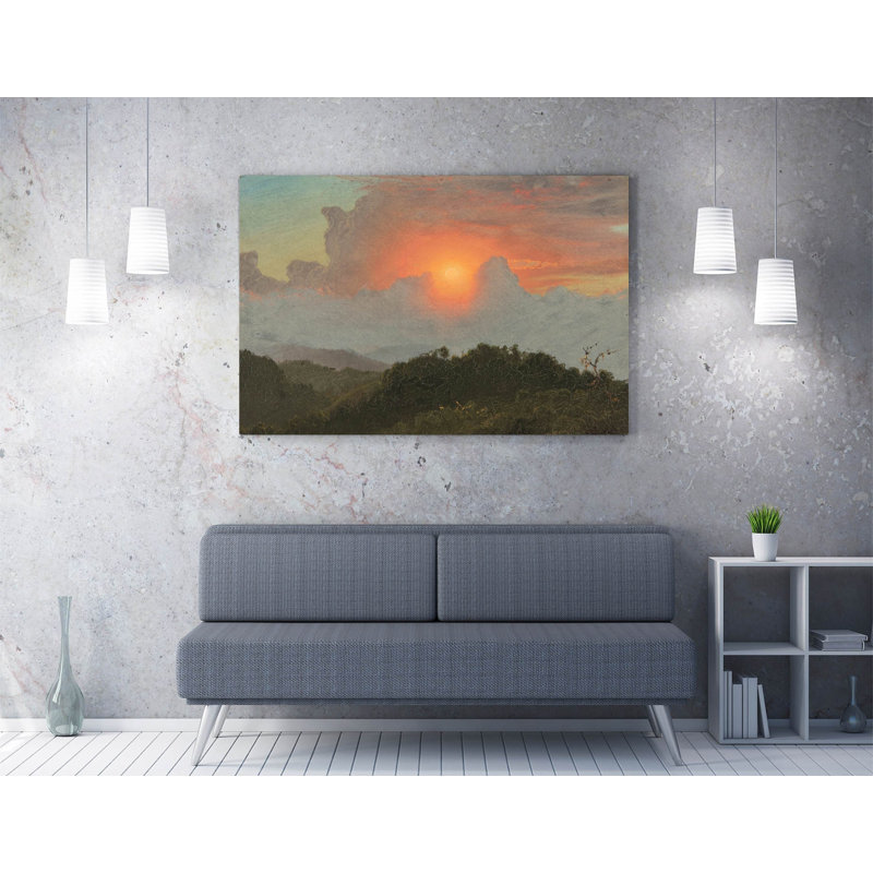 Clouds and Sunset, Jamaica by Frederic Edwin Church Canvas Wall Art Picture Print, 40.64cm H x 60.96cm W
