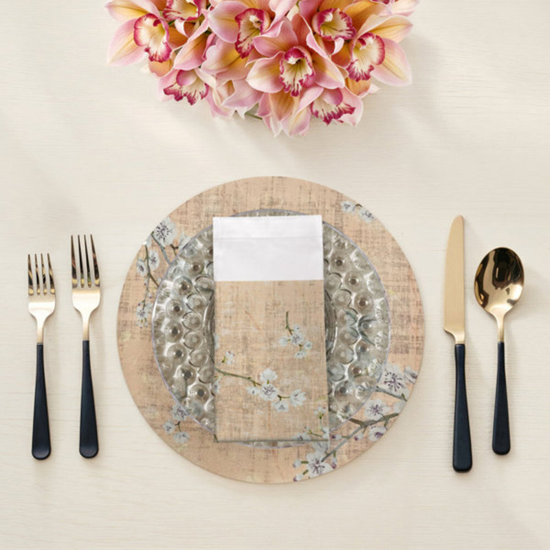 Blossom Fantasia Cotton Sateen Dinner Napkins, Romance