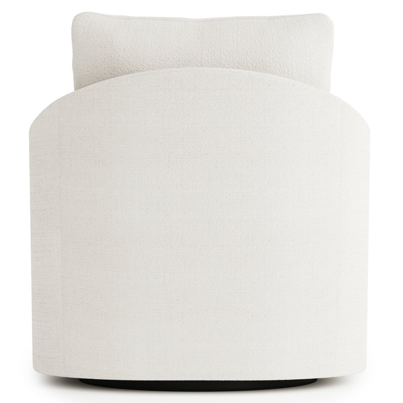 Astoria Swivel Barrel Chair, Dorado Snow Crypton® Chenille 5558-000