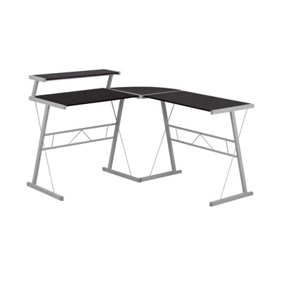 Computer Desk, Home Office, Corner, L Shape, Work, Laptop, Laminate, Metal, Contemporary, Modern