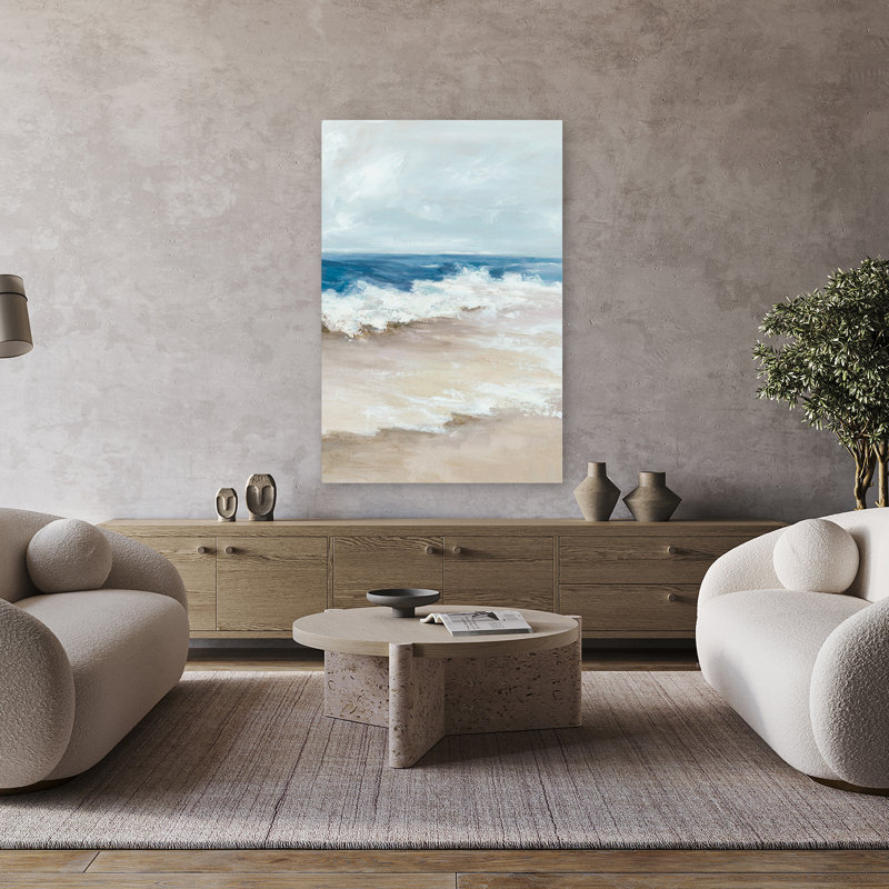 Océan et vagues, rivage, art des rêves, H 48 po x l 32 po