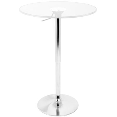 Clear Adjustable Contemporary Bar Table