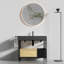 Meuble-lavabo de style industriel avec structure en métal-129463297