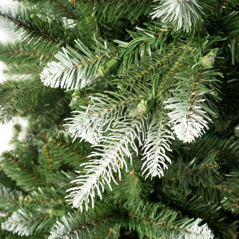 7.5 Ft Frosted Fir Pre-Lit Christmas Tree with Warm Lights
