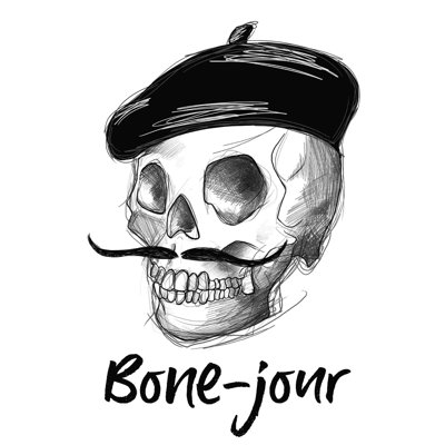 «Bone Jour», art textuel sur toile tendue