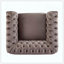 Fauteuil club Chesterfield pour un siège confortable dans le salon ou le salon