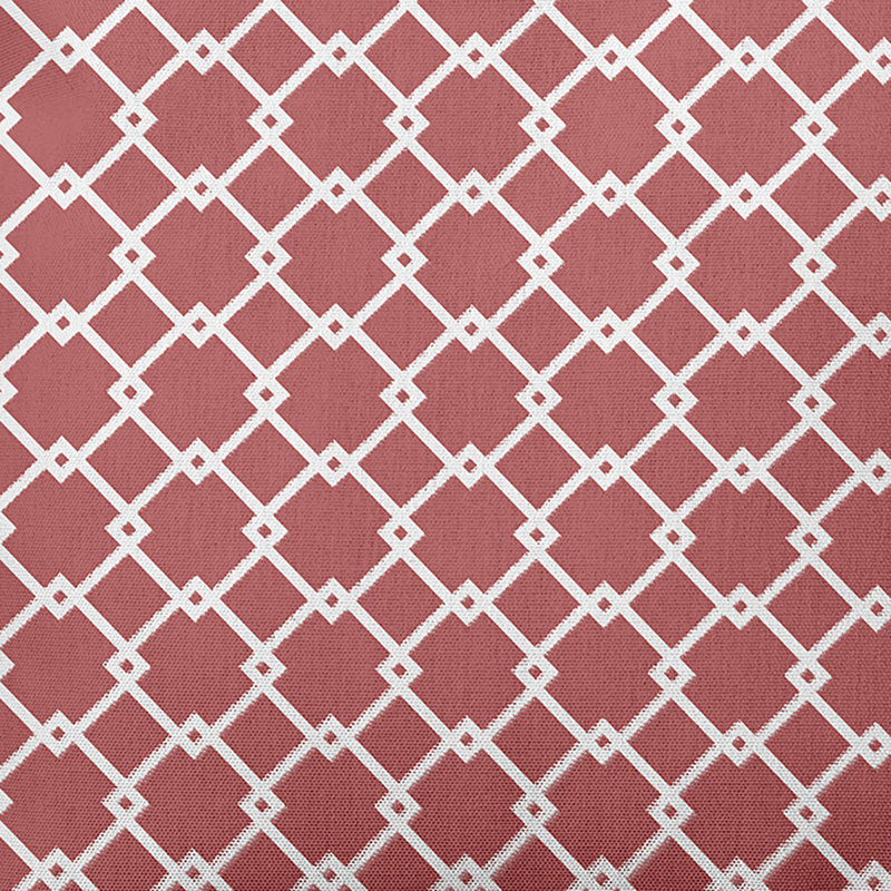 Subline Geometric Reversible Throw Pillow, 18" H x 18" W, Coral